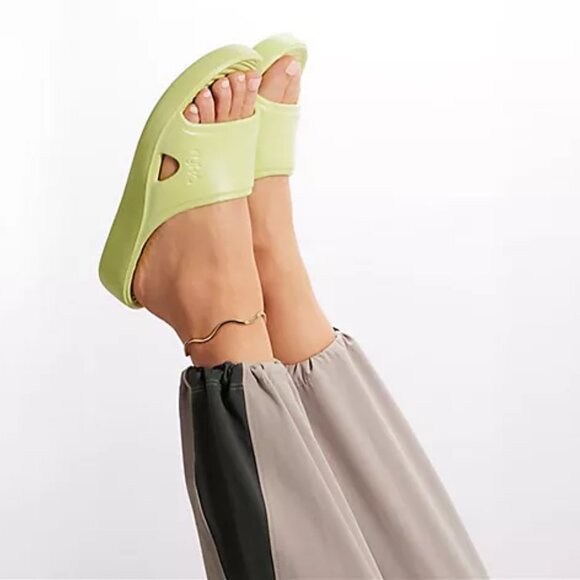 NWT Ryka Women's Soothe Slides Sandals Lime Pearl Size 9.5 W $100 RY1240 - Picture 6 of 6